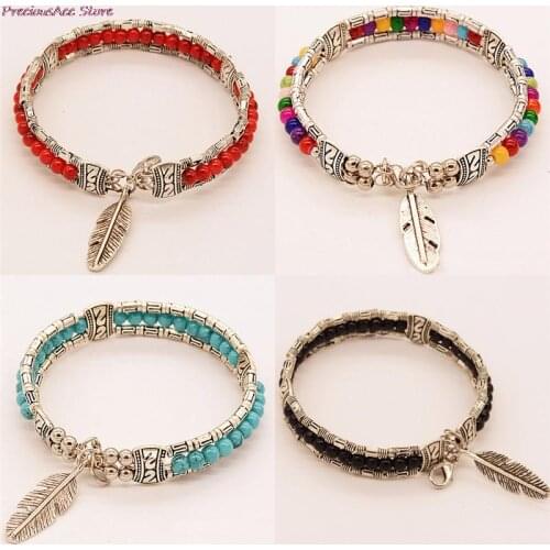 Fashion New Feather Gypsy Women Bangle Tibetan Vintage Bohemian Bracelet 1 Bracelet