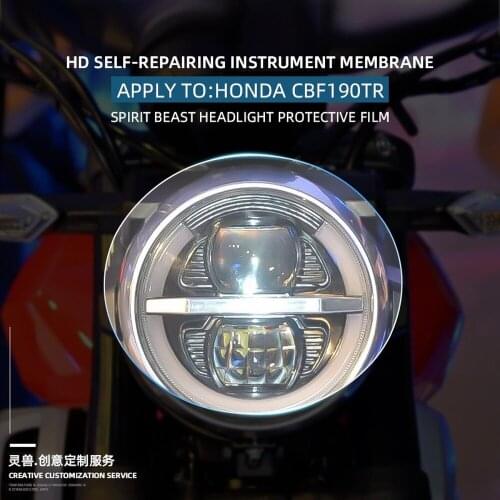 Motorcycle Smoke Fog Light Headlight film Anti-scratch protection TPU Sticker For Honda CBF190TR