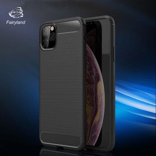 New Carbon Fiber Phone Case Cover For iPhone12 4.1 6.1 6.7 inch Shockproof Soft Case For Apple 11 Pro Max SE 2020 Mobile Phone