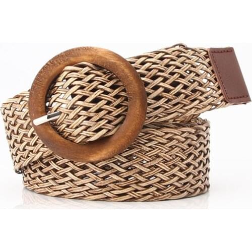 New Womens Woven Waistband Fashion European and American Style All-match Dress Decorative Waistband Fashion Leather Belt