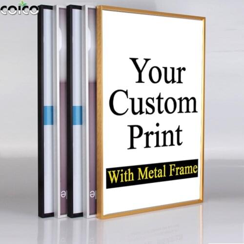 Canvas Print Custom Photo with Metal Frame Customized Your Picture Canvas HD Prints Paintings Wall Art Home Decorative Poster