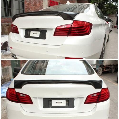 Use For BMW 5 Series F10 Spoiler 2010--2017 Year Real Glossy Carbon Fiber Rear Wing Haman Style Sport Accessories Body Kit