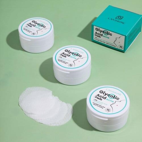 Glycolic acid pad shrink pores control oil anti-aging inhibit epidermal keratosis remove acne reduce acne care pads