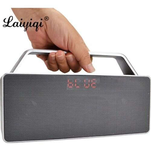 Laiyiqi square Bluetooth speaker 10W Radio FM Digital display screen portable handle boombox caixa de som portatil Loundspeaker