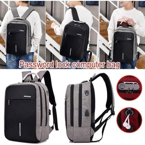 Laptop Backpack Business Travel Anti Theft Computer Bag Shoulder Bags Men Women with USB Charging Port Earphone Jack and Lock