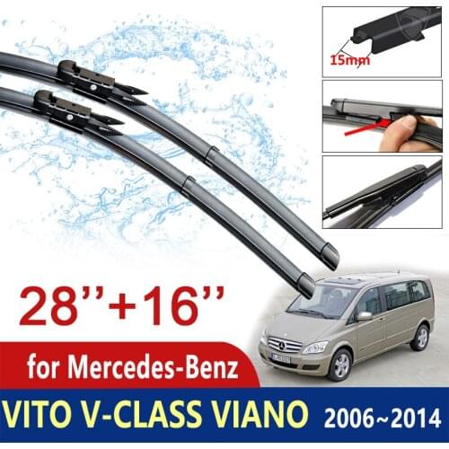 Car Wiper Blades for Mercedes Benz Vito V-Class Viano Valente Metris W639 2006~2014 Windscreen Brushes Car Goods 2007 2008