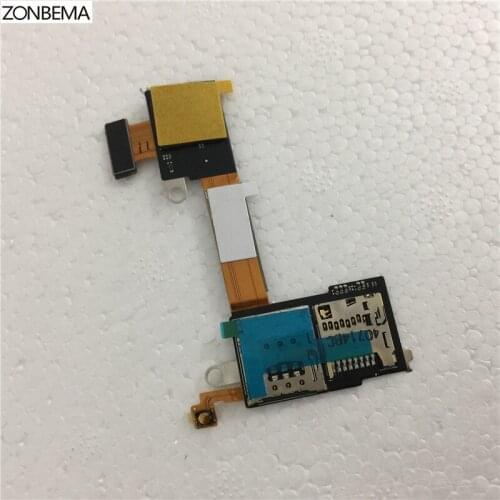 ZONBEMA TF Card Slot+ Sim Card Slot PCB Flex Cable For Sony xperia M2 Aqua S50H S50T D2303 D2305 D2306 single sim card reader