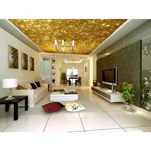 Modern wallpaper for living room 3d ceilings mural 3d wallpaper 3d wall papers Golden ceiling