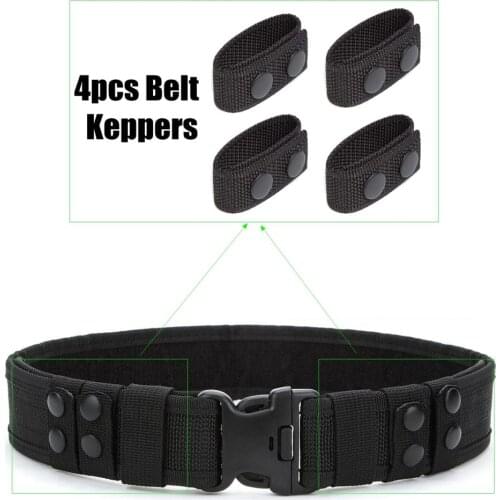 4pcs Duty Belt Keeper with Double Snaps for 2" Wide Belt Security Tactical Belt SWAT Military Equipment Accessories