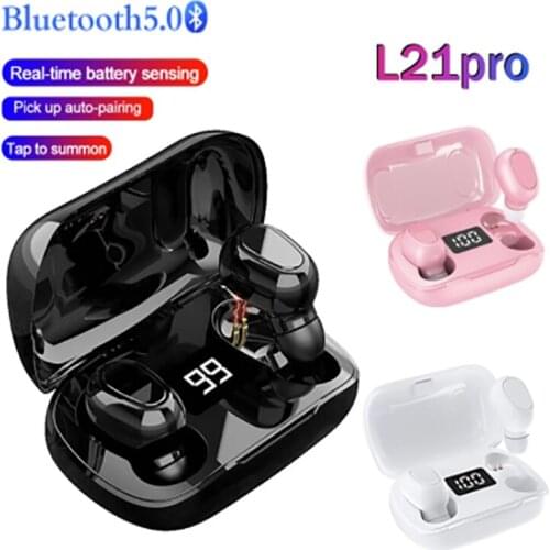 TWS L21 Headphones Wireless Sports Waterproof Stereo Surround Sound Bluetooth Earphone Mini Earphones Works On All Smartphone