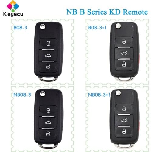 KEYECU KEYDIY KD B NB Series Remote Key B08-3 B08-3+1 NB08-3 NB08-3+1 for Audi Style, Supported By KD900 KD900+ URG200 KD-X2