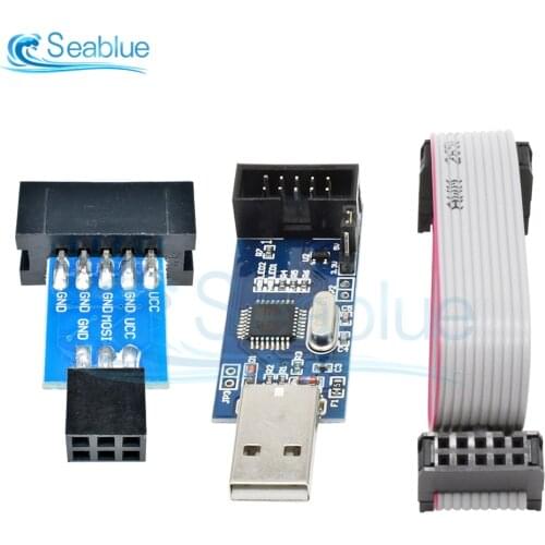 USBASP AVR Download Cable/AVR programmer/51 ISP Downloader Programming/AVR ISP/USB ISP 10 Pin Convert to 6 Pin Adapter Board