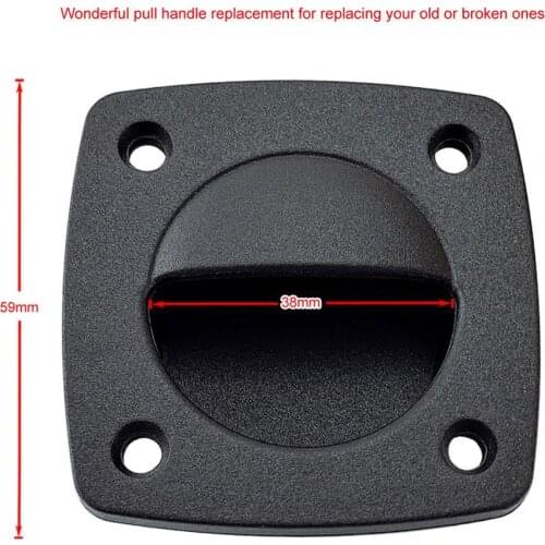 Flush Mount Pull Handle Sliding Door Cabinet Pull Boat Hatch Door Handle Black