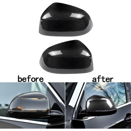 1 Pair Carbon Fiber Car Rearview Mirror Covers For BMW X3 F25 X4 F30 F20 X5 F15 X6 F16 2014-2017 Rearview Mirror Replacement