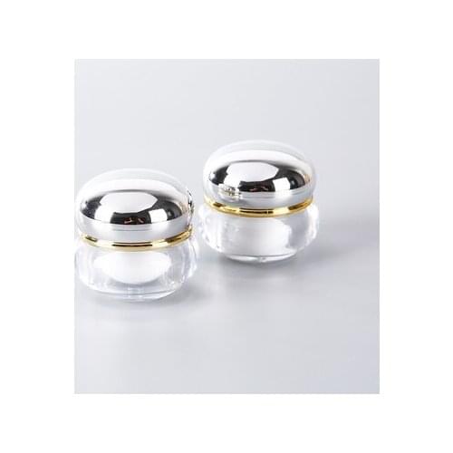 10pcs15g Empty Cosmetic Pack for Eye Cream Portable Travel Cream Box Crystal Acrylic Jar Refillable Bottle