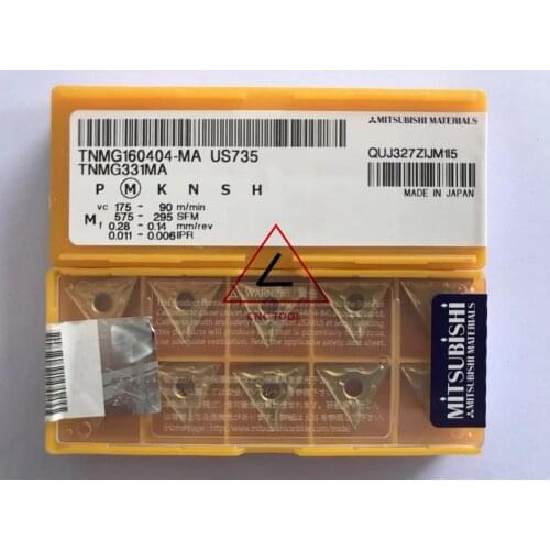 TNMG160404-MA US735 10pcs original Mitsubishi turning insert DIAEDGE