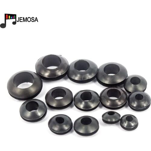 100PCS Grommets Black Rubber Wiring Grommets Ring Cable Double-sided coil O-ring Seal ring 3mm/4mm/5mm/6mm/7mm/8mm/10mm