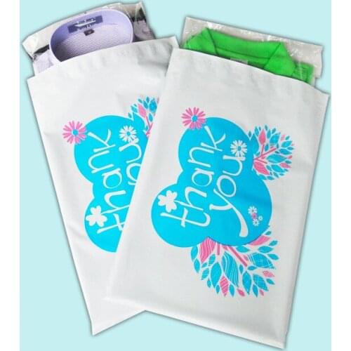 100Pcs Thank You Plastic Envelope Self Seal Adhesive Courier Storage Bags Logistics Shipping Mailing Bag 17x30cm/28x42cm