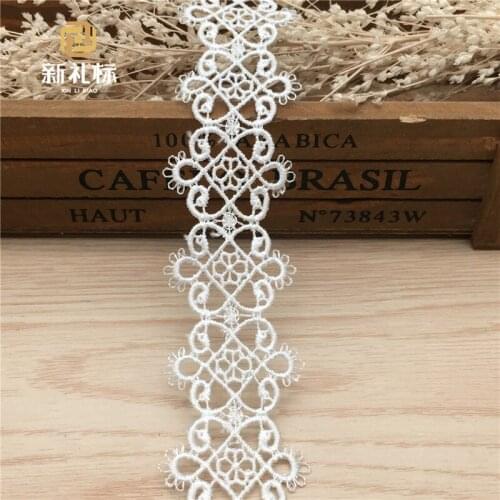 15Yards Garment Accessories DIY Polyester Barcode Hollow Lace Trims Wedding Accessories Embroidery Lace Applique Trimming