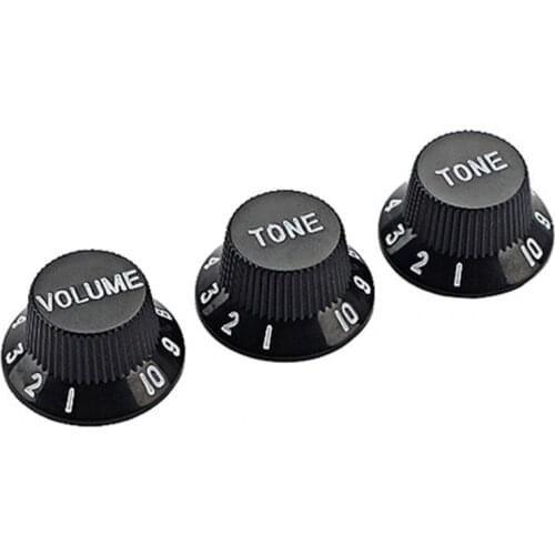 2021 new 3Pcs Guitar Start Knob One Volume Two Tone Sturdy Plastic Wear-resistant Guitar Control Knob for Instrument