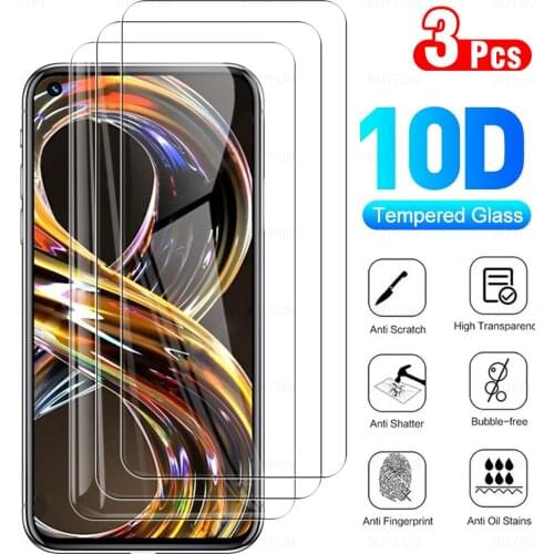 3Pcs HD Full Cover Protective Tempered Glass Film For Realme 8i Phone Screen Protector Glas For Realmy Realmi Realme8i 6.59 inch