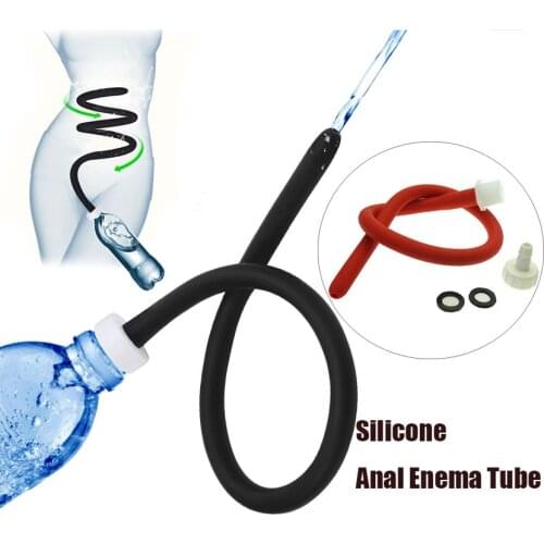 Unisex Anal Enema Tube Vaginal Wash Rectal Cleaning Shower Bidet Hose Douche Nozzle Pipe Butt Plug Anal Treatment Sex Products