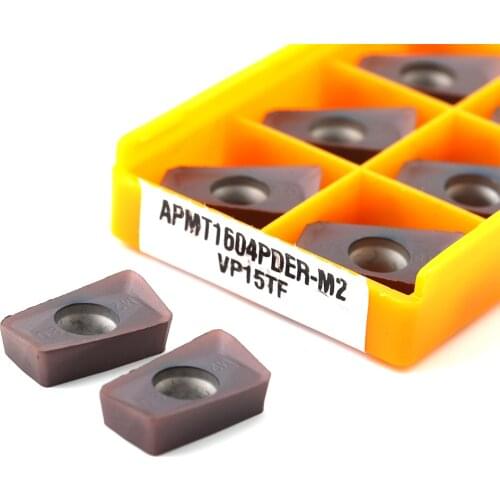 Free shipping 10pcs APMT1604PDER M2 VP15TF APMT1135 H2 VP15TF Original Carbide Face milling inserts CNC mill cutting tools