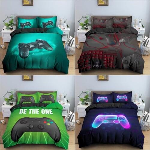 Kids Teens Video Games Duvet Cover Set Boys Gamer Printed Comforter Cover Gaming Controller Pattern Bedding set Quilt Cover