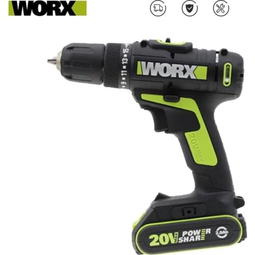 WORX 20v Cordless Electric Drill WU172 Screwdriver Professional PowerTool with 2 Battery and 1 Charger