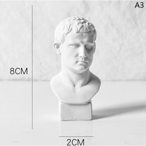 8cm Nordic Style Greek Mythology Figurine Gypsum Portraits Miniatures Craft