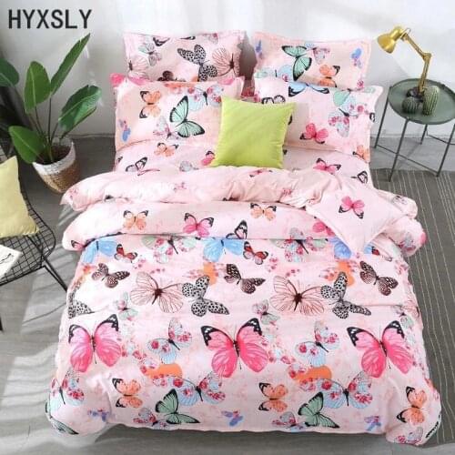 Leopard Butterfly Print Black White Bed Cover Set Kid Duvet Cover Adult Child Bed Sheet Pillowcases Comforter Stock Bedding Set