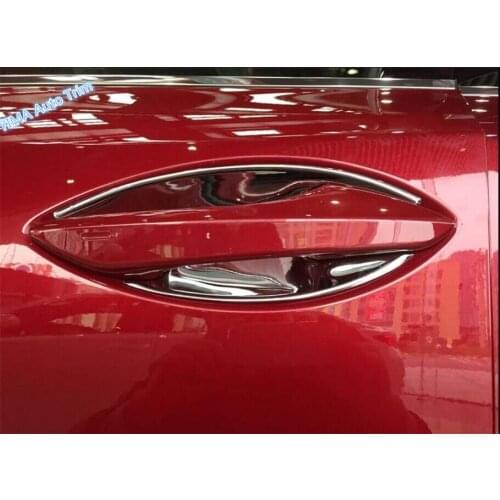 Lapetus Auto Styling Outside Door Pull Doorknob Handle Bowl Frame Cover Trim 4 Pcs Fit For LEXUS NX NX200T NX300T 2018 2019 ABS
