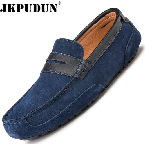 Fashion Luxury Brand Mens Loafers Suede Leather Men Casual Shoes Breathable Slip-on Mens Driving Shoes Moccasins Plus Size 38-47
