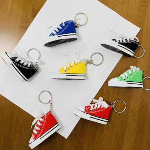 Fashion Sport Shoes Keychain Mini 3d Simulation Canvas Shoes Canvas Sneakers Tennis Keychain Chucks For Men Jewelry Wholesale