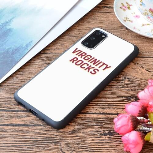 For Samsung Galaxy Virginity Rocks White Or Black Print Soft Matt Phone Case