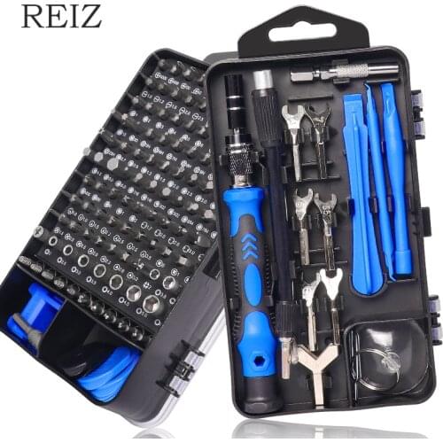 REIZ 115/135 In 1 Screwdriver Set Dismountable Alloy Steel Magnetic Non-slip Precision Screwdriver Multifunctional Repair Tools