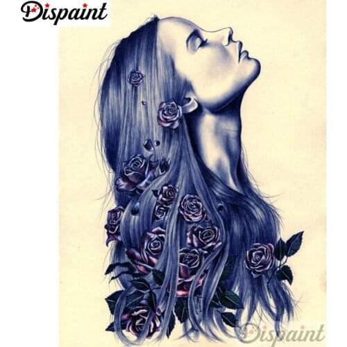 Dispaint Full Square/Round Drill 5D DIY Diamond Painting "Woman flower" Embroidery Cross Stitch 3D Home Decor A10645