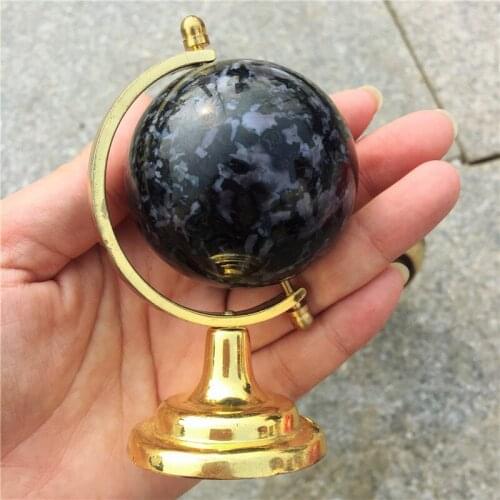 New arrivals natural Grey Feldspar Crystal ball tellurion cute globe crystal stone Home decoration Fashion Gift Office 1pcs