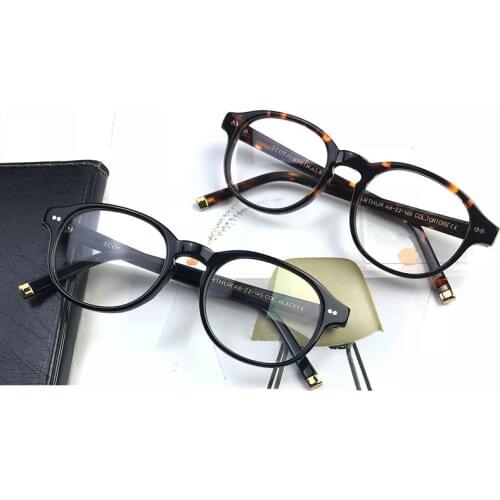 Optical Glasses Frame Men Women Johnny Depp Eyeglasses Top Quality Brand Vintage Acetate Myopia Glasses Frame Clean Lens