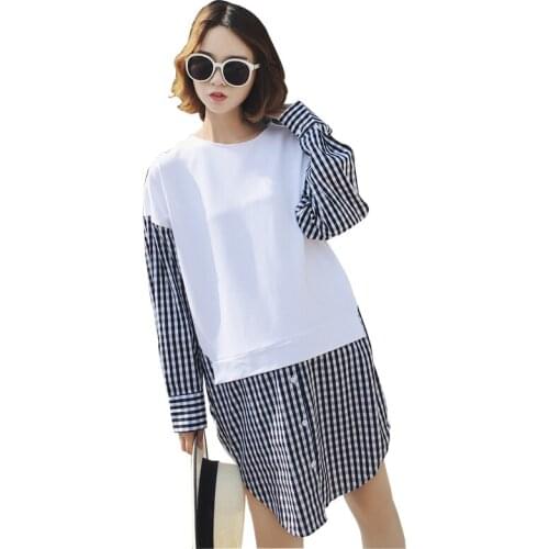 Autumn Winter Pregnancy Clothes New Style Maternity Sweater Long Sleeve Splicing Coat Pregnant Woman Hoodie Loose Tops Plus Size