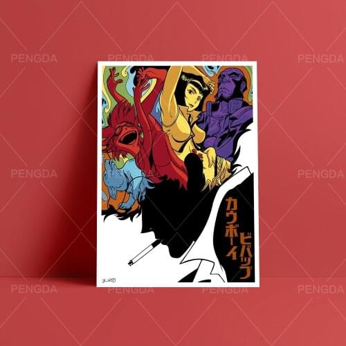 Canvas Prints Poster Japan Anime Home Decoration Cool Colorful Painting Wall Art Picture Cool Modular Living Room No Framework