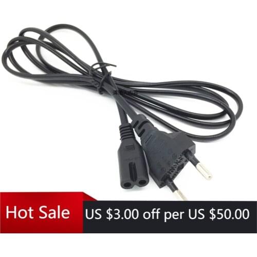 EU/US Plug 2-Prong AC Power Cord Cable Lead FOR Panasonic Adapter DMW-AC5 AC6 AC7 Portable DVD Player Adapter RFEA906W-W