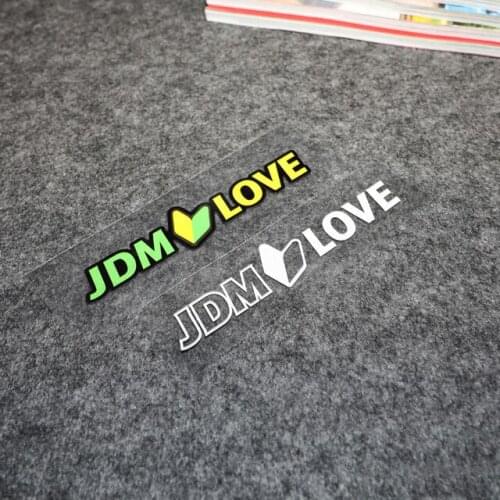 NO.S059 JDM LOVE Car Side Window Reflective Stickers and Decals Hella Flush Style Modified Car Motorcycle Helmet Decal