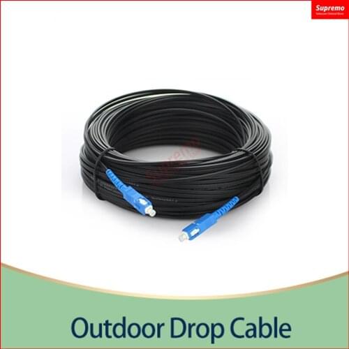 50M Outdoor Drop Cable SC UPC Simplex FTTH Drop Patch Cable Singlemode Fiber Optic Patch Cord FTTH Fiber Optic Jumper Cable