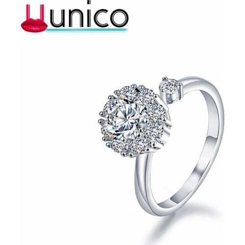 UUNICO 2018 Vibrato with Rotatable Ring Copper Plated Genuine Engagement Engagement Ring Open Ring T520
