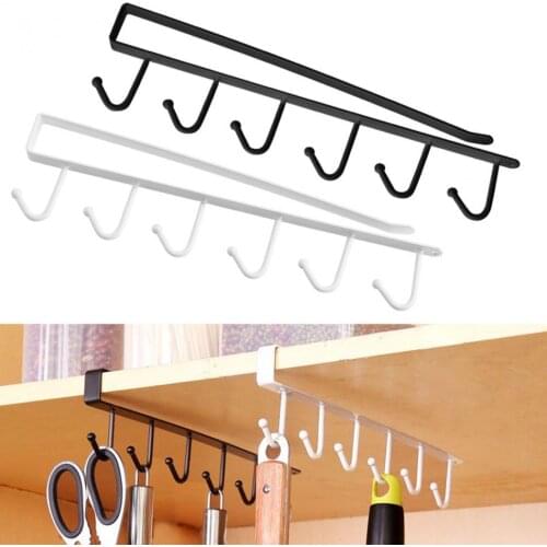 Kitchen Cupboard Storage Rack Cupboard Shelf Hanging Hook Organizer Closet Clothes Glass Mug Shelf Hanger Wardrobe Holder