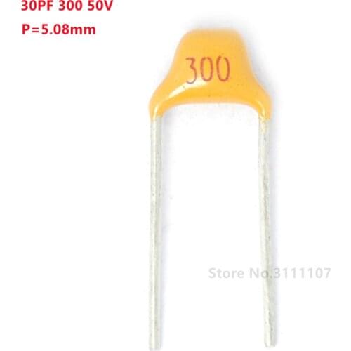 100pcs/lot Multilayer ceramic capacitor 30PF 300 50V P=5.08mm