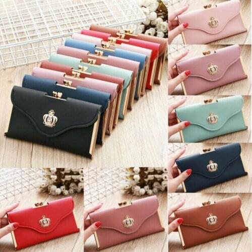 CANIS 2019 Fashion Women Small Wallets Lady PU Leather Clutch Case Long Card Holder Hand Bag Zipper Purse Wallet Handbag