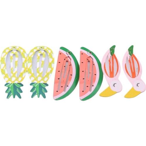 3Pair /Set Cute Kids Hair Clip Headdress Set Headband Supplies Fruit Pineapple Hairpin Hair Accessories Hair Rope Headwear