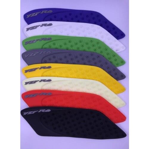 3D Rubber Tank Traction Pad Side Gas Knee Grip Protector Tank Sticker Cover For YAMAHA YZF R6 2006-2007